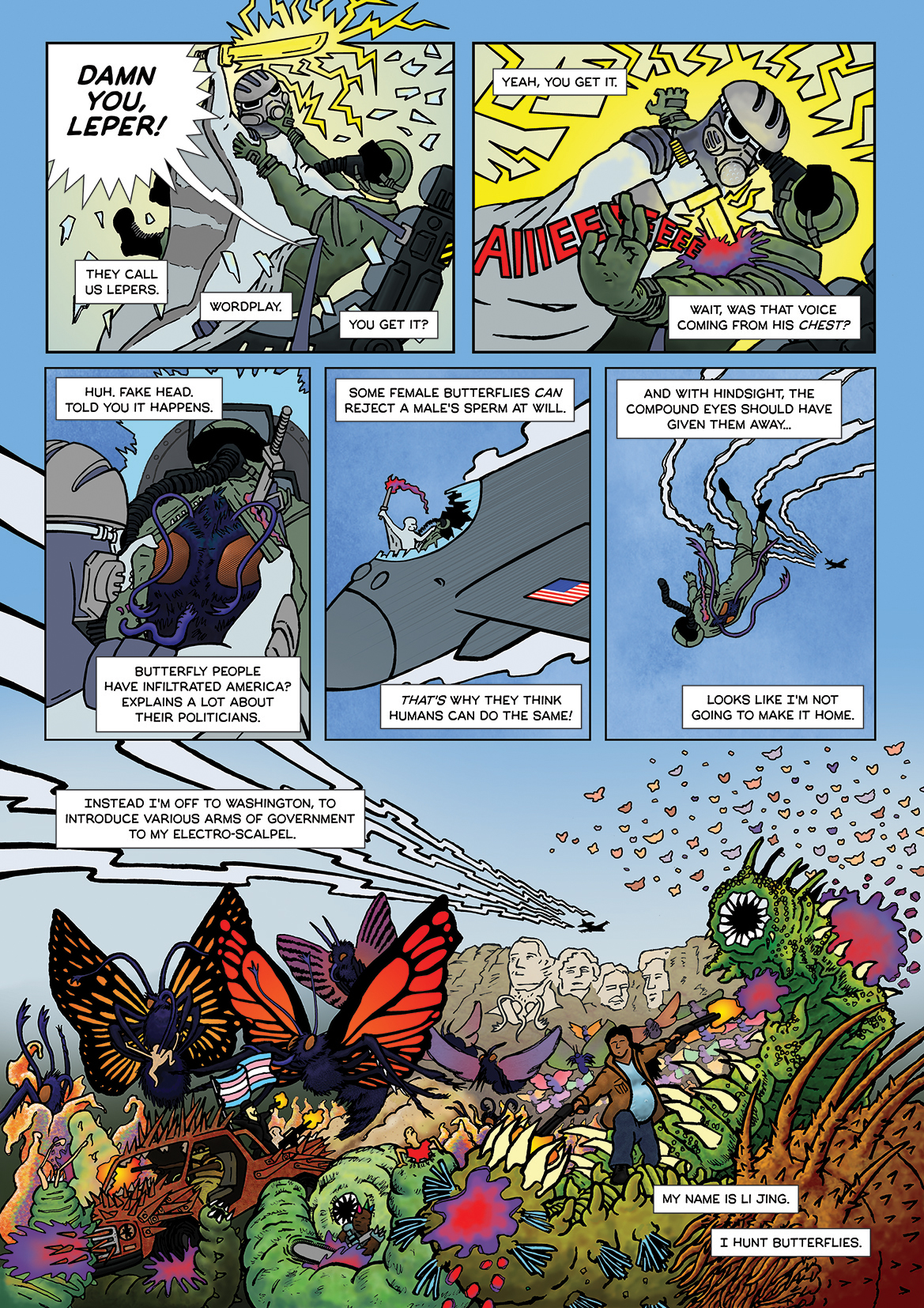 The Lepidopterist, page four.